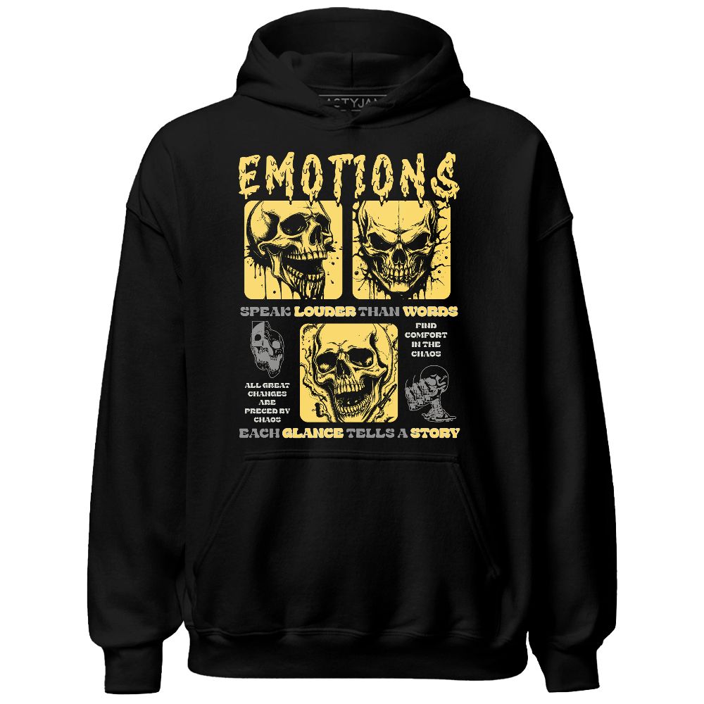 PT Metallic Gold White 12s NastyJamz Hoodie Match Emotions Skull